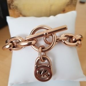 Rose Gold Michael Kors Link Bracelet